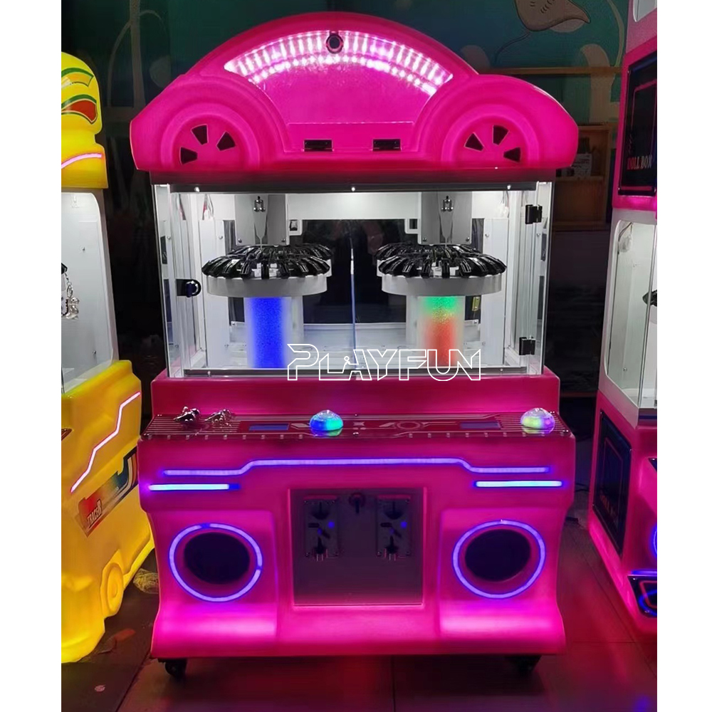 PlayFun Cheap Amusement Park Coin Operated Game Small Toy Mini Claw Clip Clamp Prize Gift Vending Arcade Machine