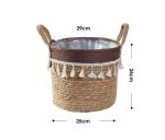 Handicraft Natural Seagrass Storage Basket With Handle ECO Friendly Kids Toy