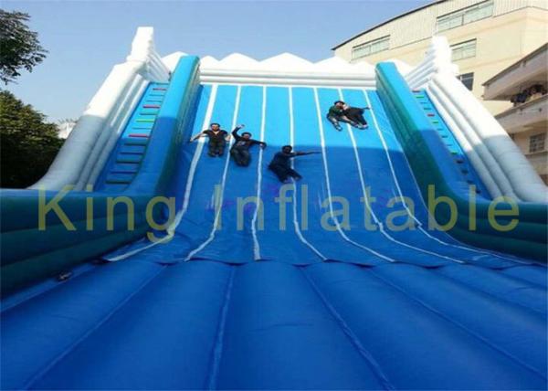 Width Grey Blue Inflatable Dry Slide Waterproof Tarpaulin Double Climbing