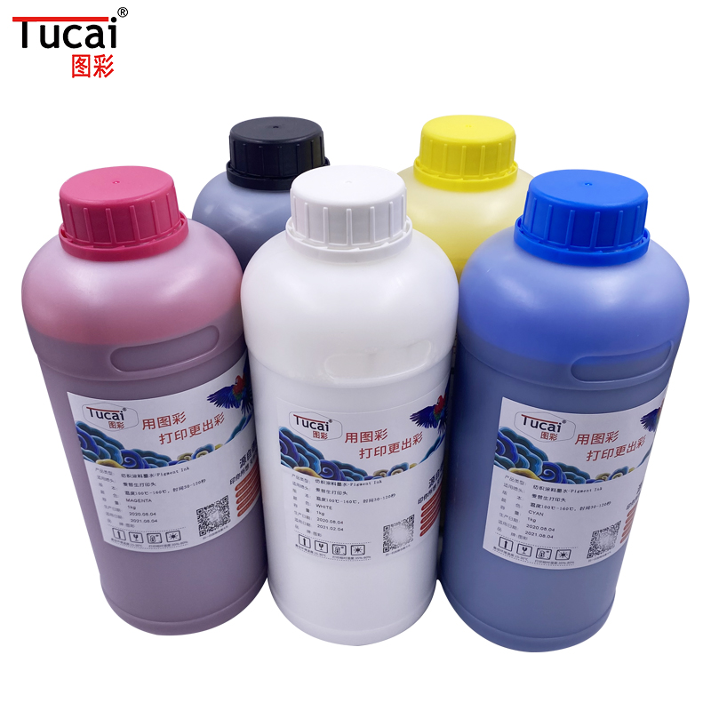 1000ML DTG Pigment Ink White Textile Garment Fabric Printer Ink For Epson Dx6 Dx7 Dx9