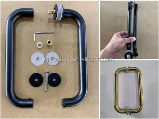 Chrome Adjustable Hinged Single Frameless Shower Door for Bathroom Living Room SAMPLE
