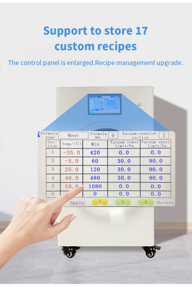 8 Trays Home Freeze Dryer Lyophilizer Machine Fd 10kg 15kg 20kg For Food Fruit