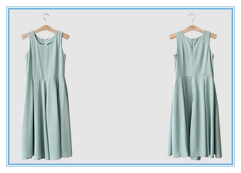 Latest Style Plain Sleeveless Chiffon Design One Piece Summer Dress For Lady