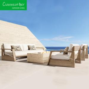 Wholesale Outdoor Furniture Customized Color Customized Garden Furniture Rattan Sofa Teak Sofa from china suppliers