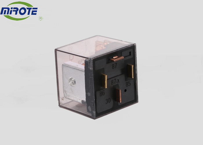 Transparent Cover 80 Amp Automotive Relay , 24 Volt Relay 4 Pin With Metal Sheet And Led Light