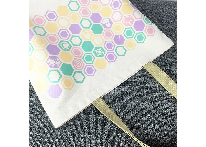 Customized Cotton Canvas Tote Bag , Organic Cotton Tote Bags Plain Woven Fabric