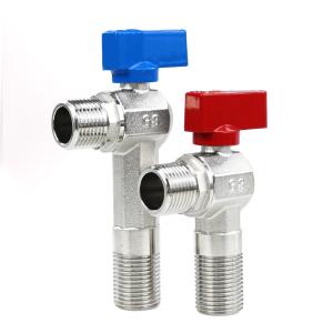 Wholesale OEM Brass Water Angle Valve / Check Valve With Red Handle from china suppliers