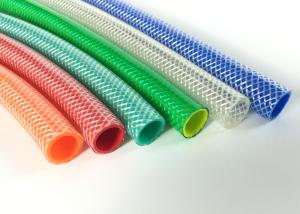 Wholesale Pink / Blue Water Hose Pipe , Plastic Fiber Reinforced Garden Pipe OEM Accept from china suppliers