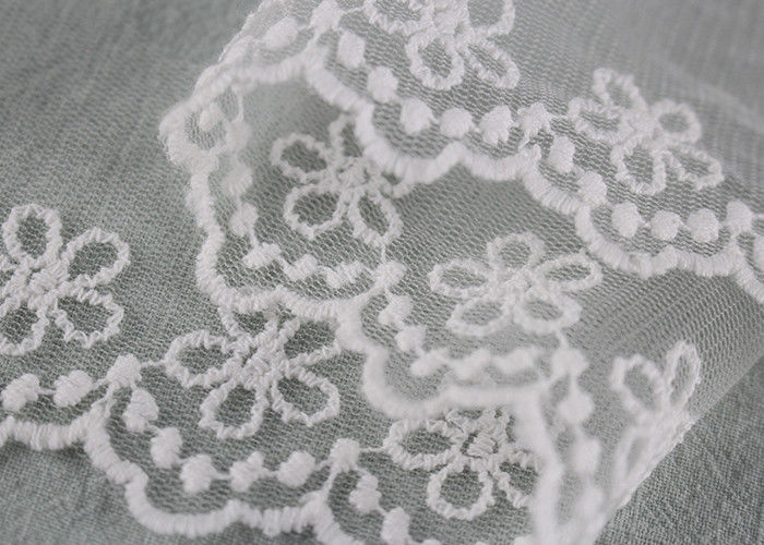 Custom Lace Design Nylon Lace Trim Flower Embroidery Lace Ribbon For Tulle Dress
