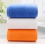 Hot sale 21S cotton+polyester blend plain terry bath towel for wholesale,