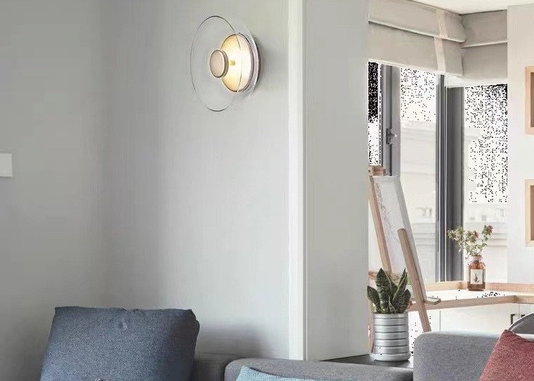 Modern Wall Indoor Led Bedside Hotel Gold Small Glass Wall Lamp