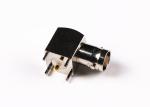 Nickel Plated BNC Solder Connector , Crimp Antenna Connector Right Angle