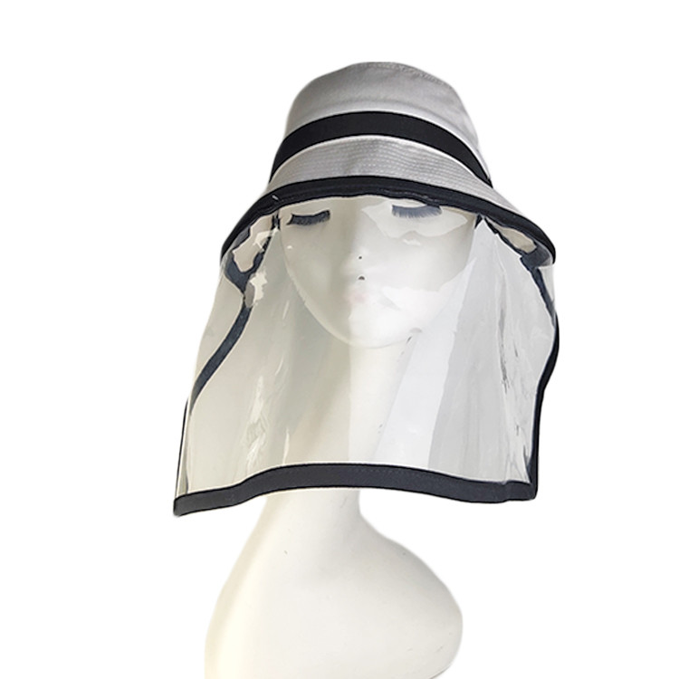 Multifunction Protective Hatswith PVC Face Visor Anti - Spitting Pollution Anti - Saliva Isolate Saliva Cap