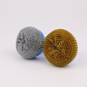 Wholesale Plastic Handle Stainless Steel Wire Scrubber 6.7*6.7*6cm Sustainable from china suppliers