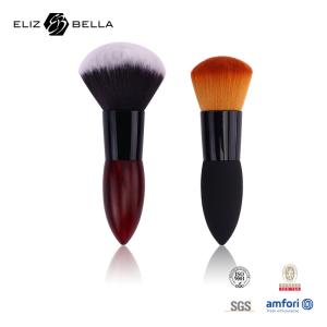 Wholesale 2pcs Short Wooden Handle Makeup Brush Synthetic Hair With Aluminium Ferrule from china suppliers