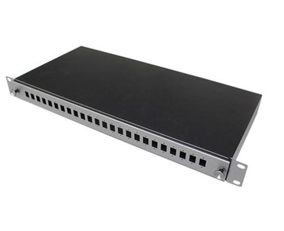 1U Chassis Patch Panel Fiber Optic 24 Port Multi / Single Mode 19 Inch Rack