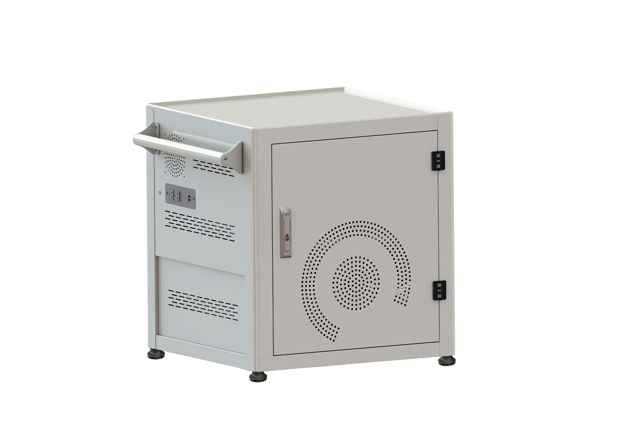 CE AC Charging DC Charging And USB Type-A Type-C Vault Storage IPad Charging Cart Mobile Charging Cabinet With Wheels