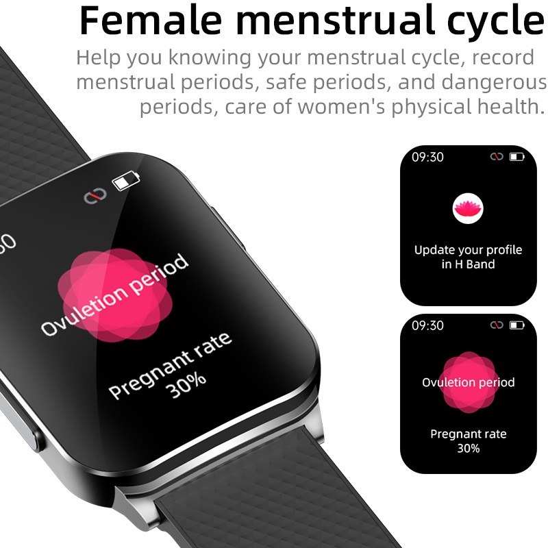 1.83 Inch Full Touch Screen EP03 ECG Smart Watch With Blood Pressure Monitoring