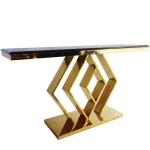 Console table near the wall light luxury entryway table Hotel lobby end view