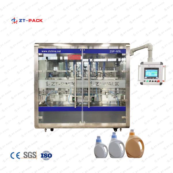 50-1000ml Fully Automatic Bottle Filling Machine 6 Nozzle Soap Laundry Detergent