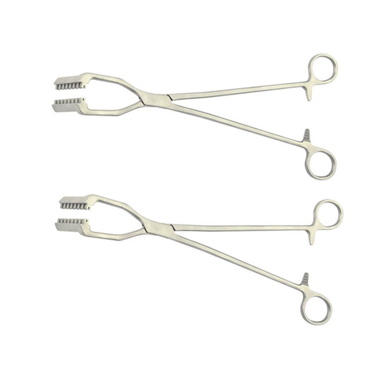Class II Reusable Medical Surgical Forceps 8 Teeth Purse Stitching Clamp Stainless Steel