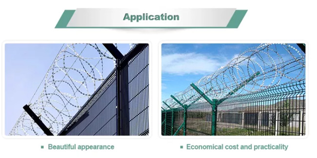 Bto 22 Concertina Razor Barbed Wire Hot Dipped Galvanized Anti Climb