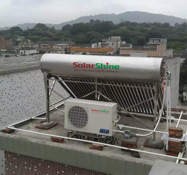 Pressurized Solar Heat Pump Water Heater , Rooftop Solar Water Heater For Home