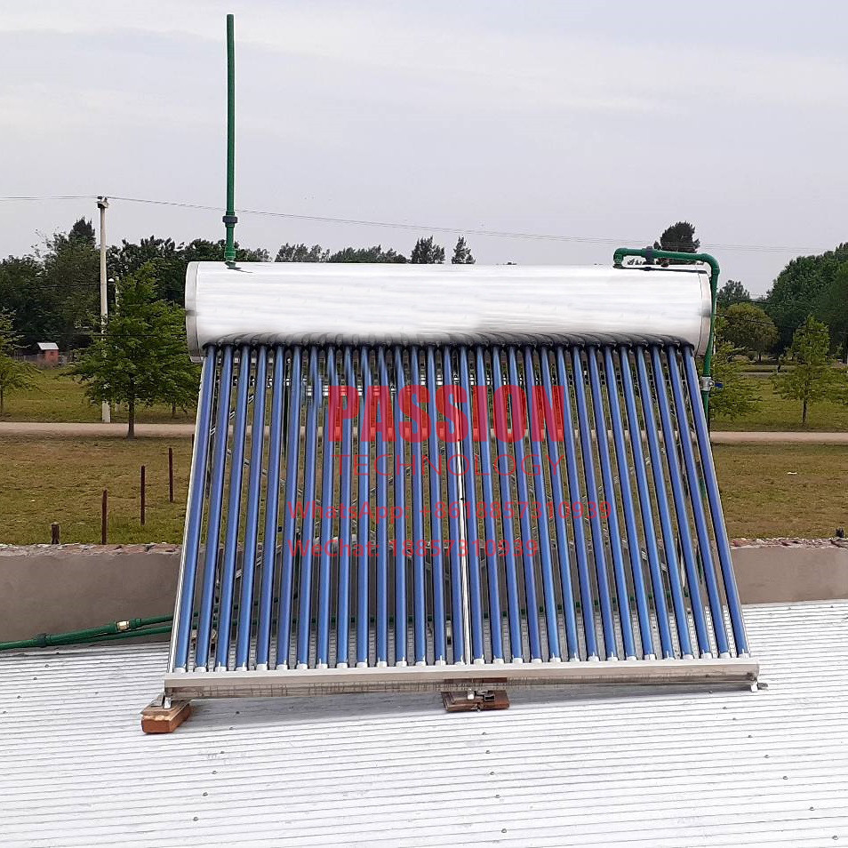 White Tank Solar Geyser Vacuum Tube Solar Water Heater 304 201 Solar Collector