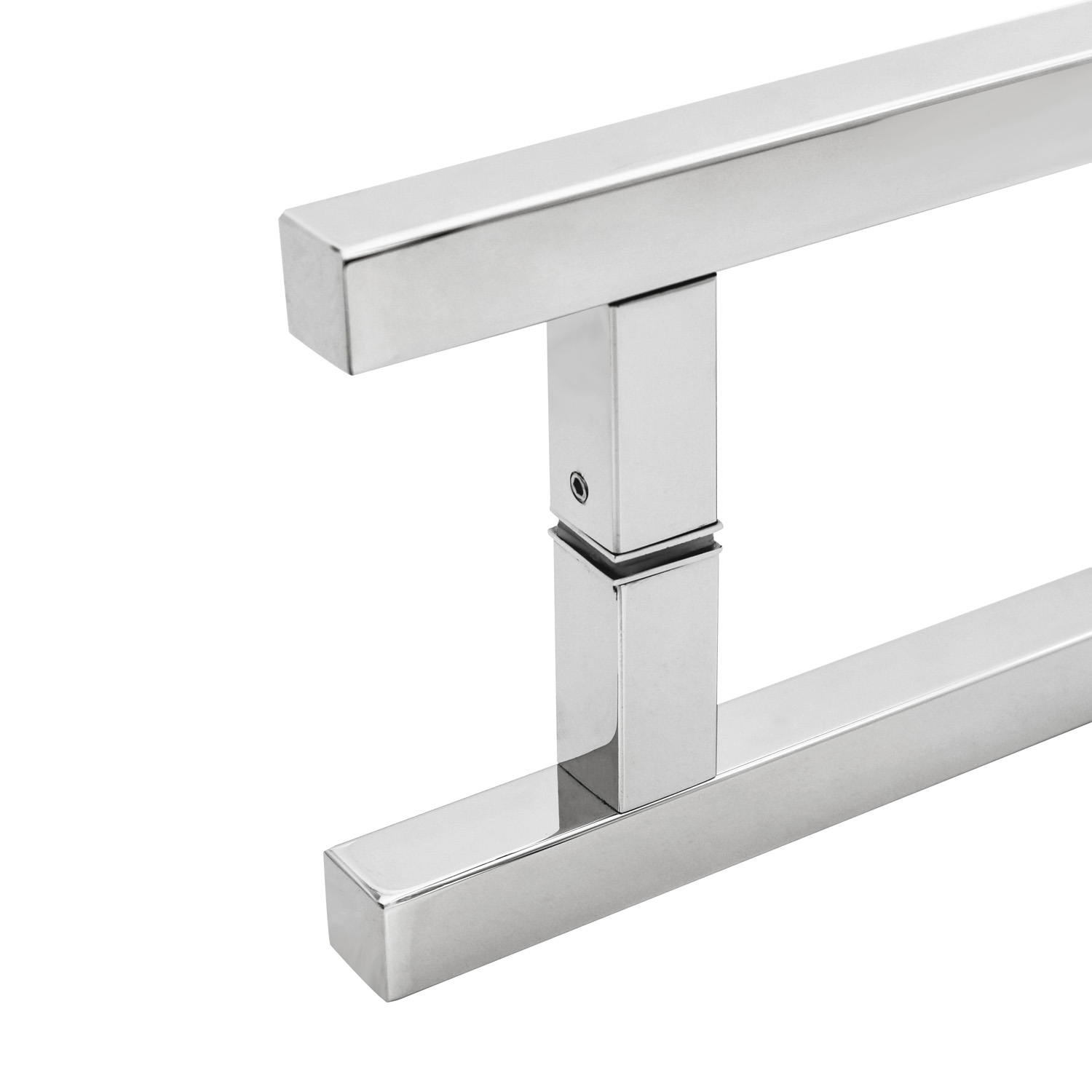 Chinese Design Style CP Finish Commercial H Handle for Frameless Sliding Shower Glass Door Pull Handles