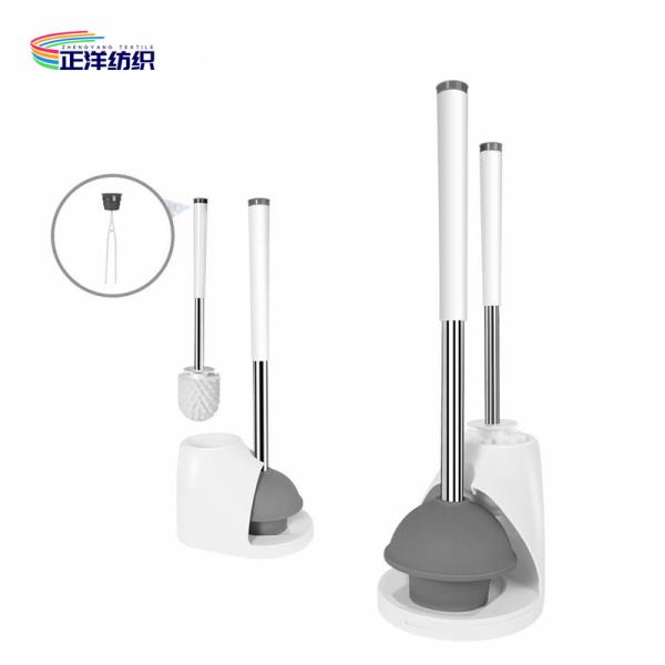 12" Bathtub Long Handle Cleaning Brush TPR Silicone Material Toilet Brush With