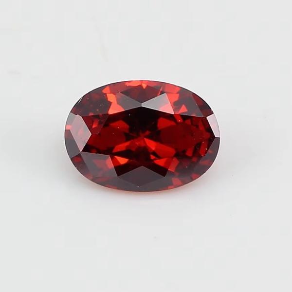 8*12mm Coloured moissanite Oval Blood Red Crystal Glass Moissanite for