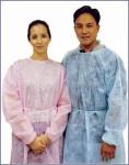 Non Woven Disposable Isolation Gowns 20-60G Protective Wear Blue / Yellow /
