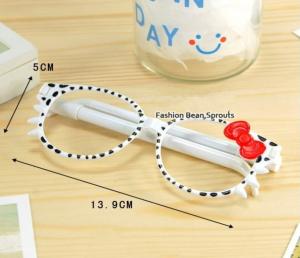 Wholesale 2014 Hot! Novelty plsastic ball,glasses shape ball pen,nice gift for children from china suppliers