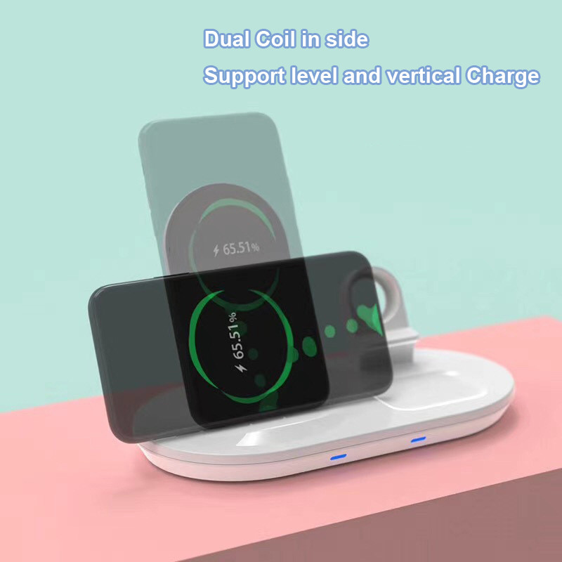 ABS PC Wireless Charger Stand 3 In 1 Built In OCP OHP Function