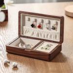 Durable wood jewelry storage box Ring Jewelry Packaging box Custom logo Walnut