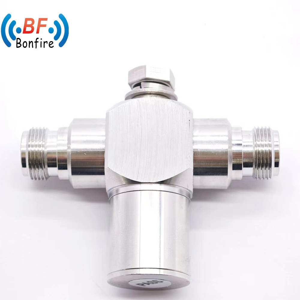 N to SMA Surge Arrester N Female Bulkhead to SMA Female Connectors RF 3G Lightning Surge Protector with Gdt 90V 230V RF Arrester