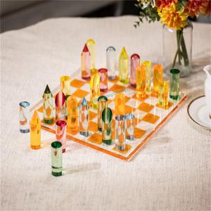 Wholesale 3d Resin Chess Pieces Acrylic Stone Chess Set Luxury from china suppliers