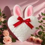 White Heart Pillow Cushion Toy Throw Pillows Gift Valentine's Day Decorative