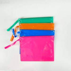 Wholesale PVC Crystal Clear Zipper Pencil Bags Waterproof Reusable Custom Printed Bags from china suppliers