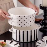 Under Glazed Fashion Ceramic Kitchen Plates Set Dinner Dinnerware For Party
