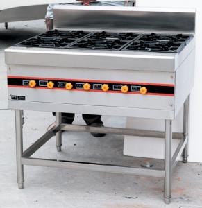 Wholesale Stainless Steel Floor Burner Cooking Range BGRL-1280 For Commercial Kitchen from china suppliers