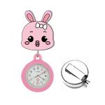 Silicone Nurse Watches Cute Rabbit FOB Pocket Nurse Watch Medical Stretchable
