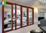 Exterior Windproof Aluminum Double Tempered Glass Patio Folding Door
