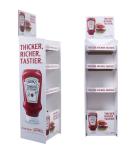 Ultralight Cardboard Floor Display Stands Antiwear Display Racks For food floor