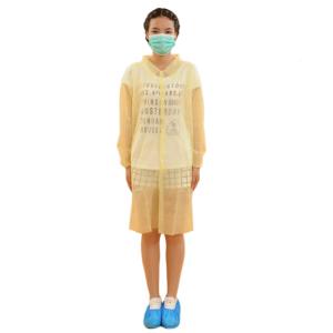 Wholesale disposable nonwoven medical surgical lab coat collar and cuffs(knitting) from china suppliers
