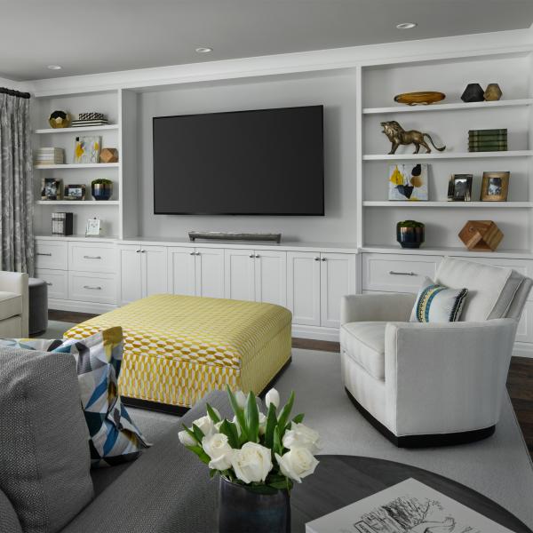 Matte Lacquer Wall Mounted TV Cabinet Modern Simple High Gloss White TV Bench