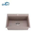 Color piece show Single Bowl Topmount Granite Kitchen Sink For Department
