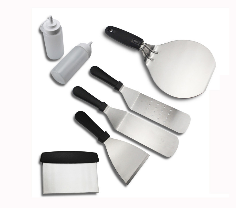 7PCS Accessories Kit Restaurant Grade Griddle Spatula Set