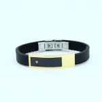 Factory Direct Stainless Steel High Quality Silicone Bracelet Bangle LBI16