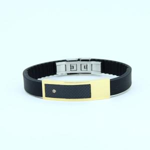 Wholesale Factory Direct Stainless Steel High Quality Silicone Bracelet Bangle LBI17 from china suppliers